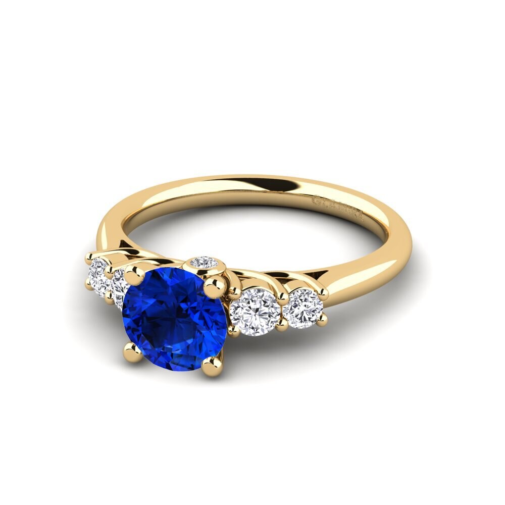 Safiro (Creado en Laboratorio) Anillo de compromiso Sadie 1.0 crt