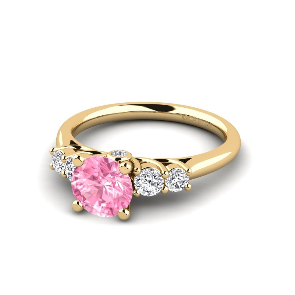 Zafiro Rosado Anillo de compromiso Sadie 1.0 crt