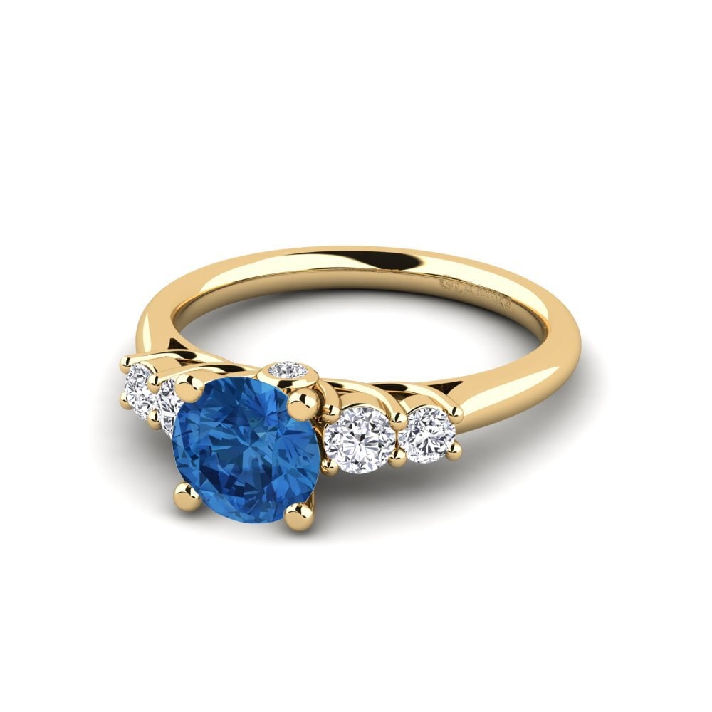 Circonita Azul Oscuro Anillo de compromiso Sadie 1.0 crt