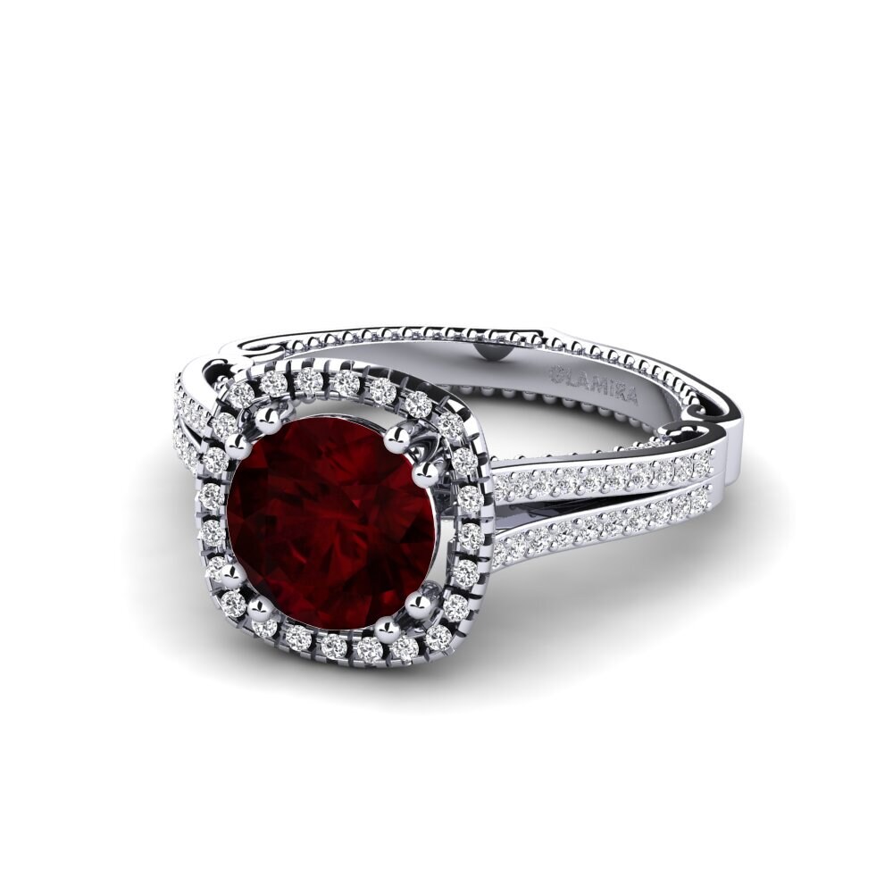 Garnet Engagement Ring Saffronia