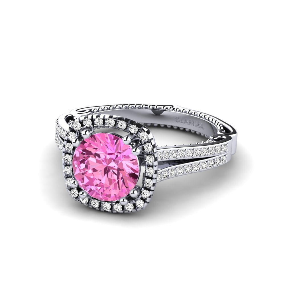 Topacio Rosa Anillo de compromiso Saffronia