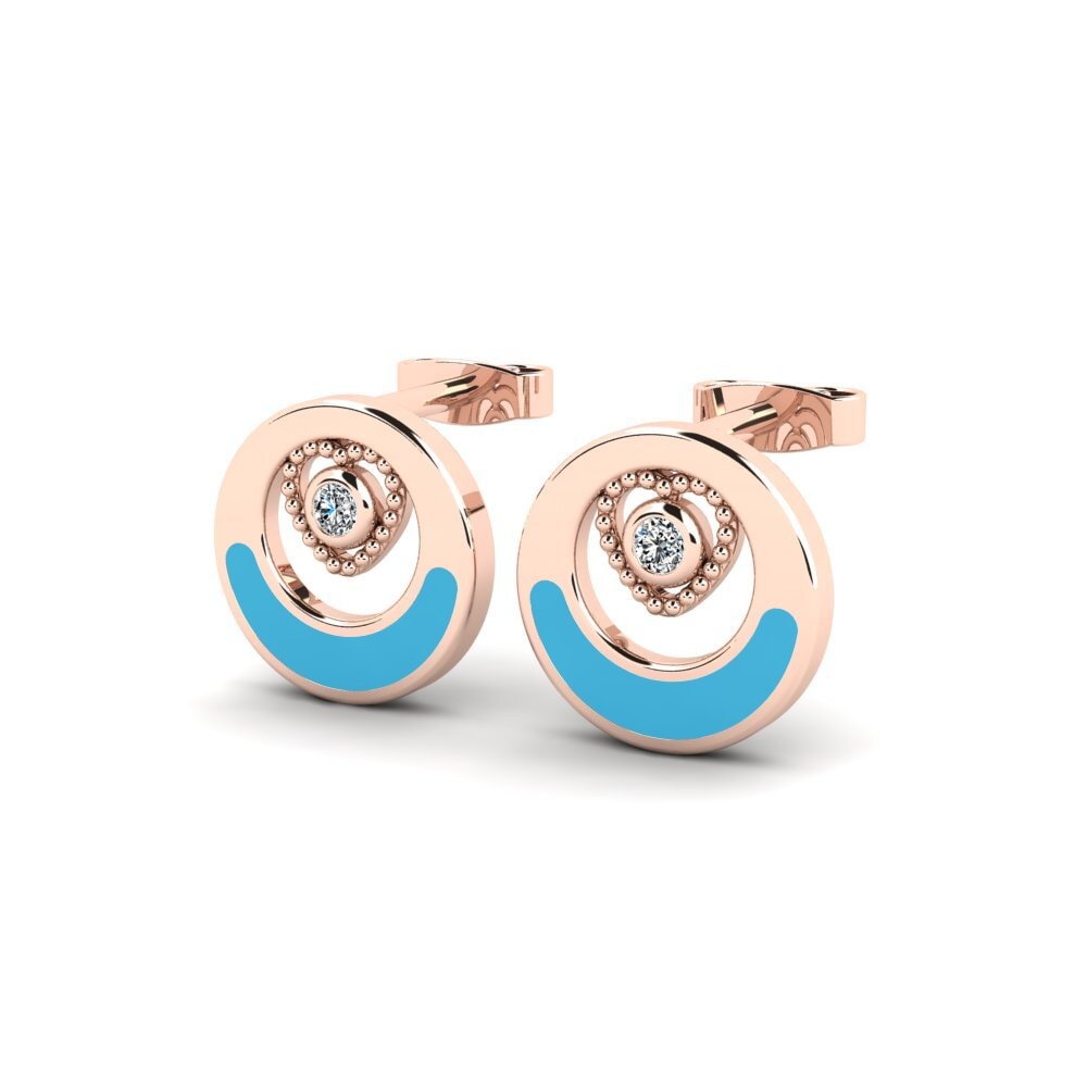 14k Oro Rosa Pendiente de mujer Sagend