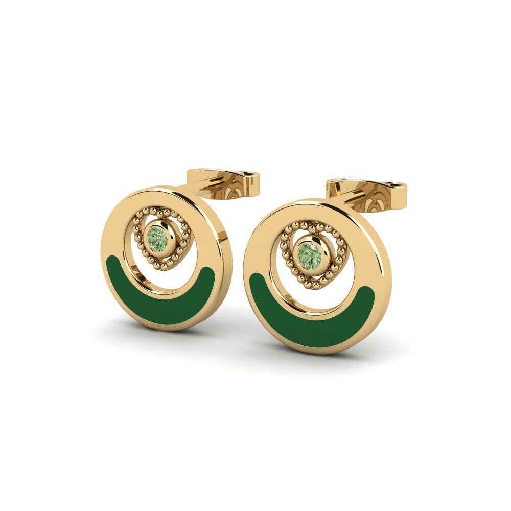Diamante Verde Pendiente de mujer Sagend