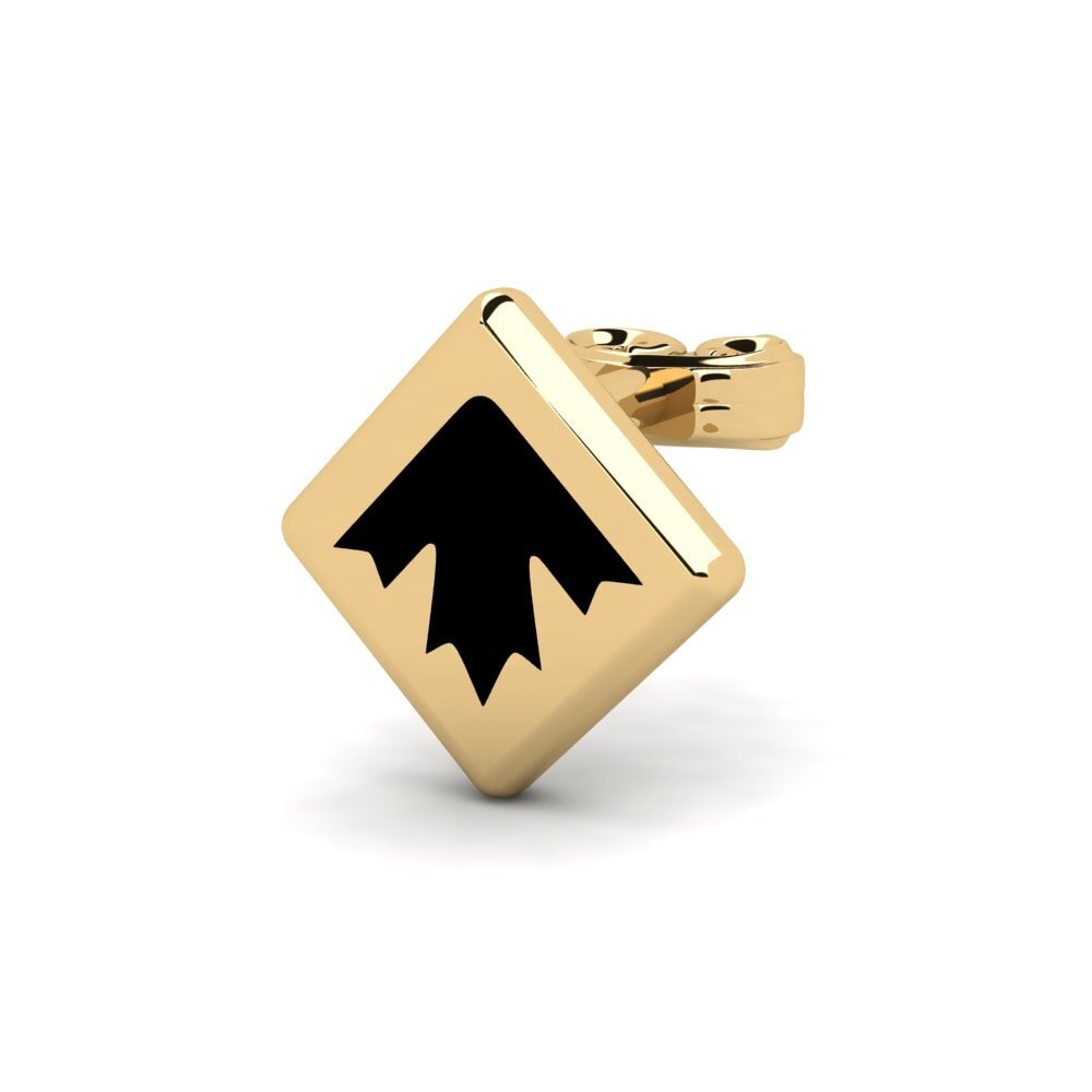 14k Oro Amarillo Pendiente para hombre Saisi