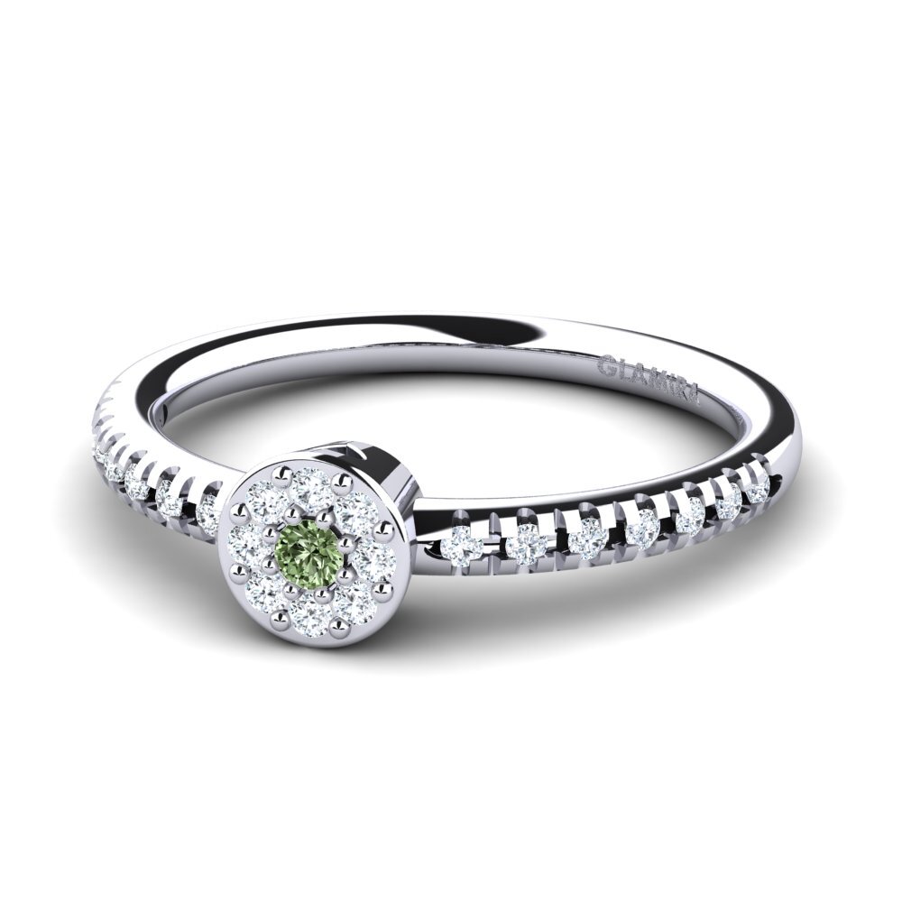 Diamante Verde Anillo de compromiso Salbatora