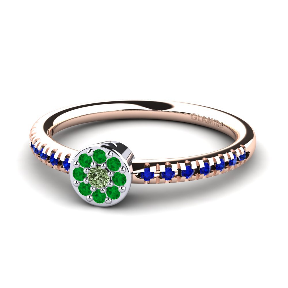 14k Rose & White Gold Engagement Ring Salbatora