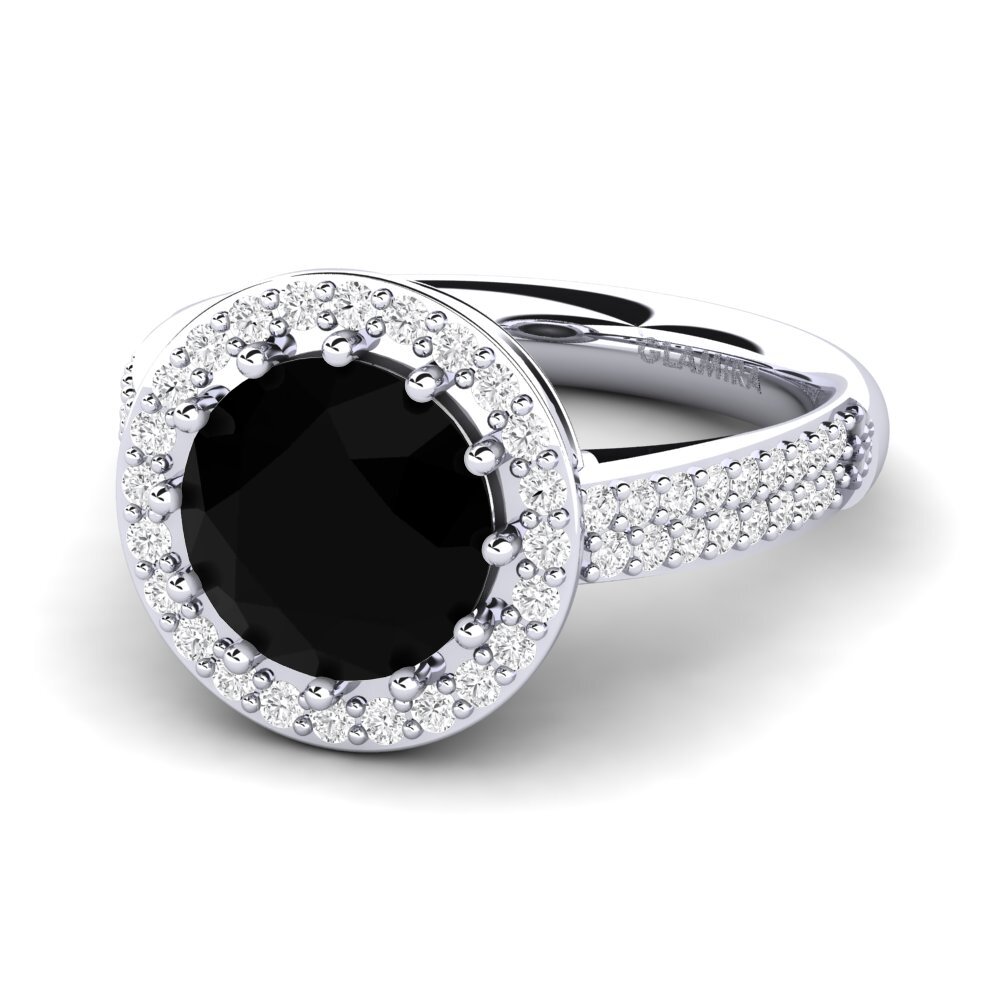 Black Sapphire Engagement Ring Salerno