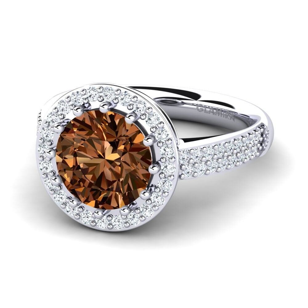 Brown Diamond Engagement Ring Salerno