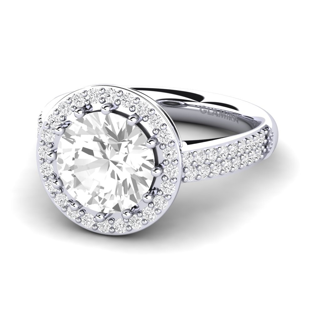 White sapphire Engagement Ring Salerno