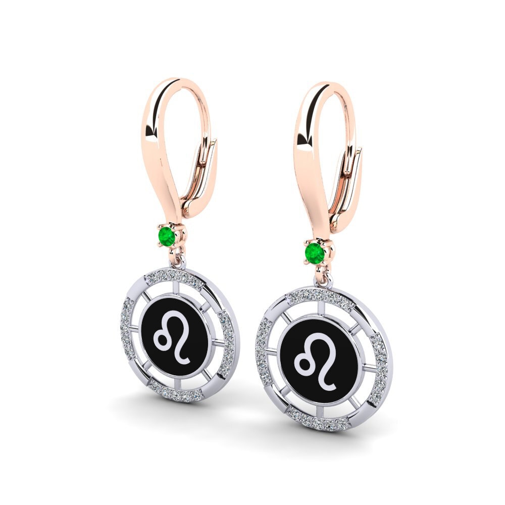 Émeraude Boucle d'oreille femme Salesisan - Leo