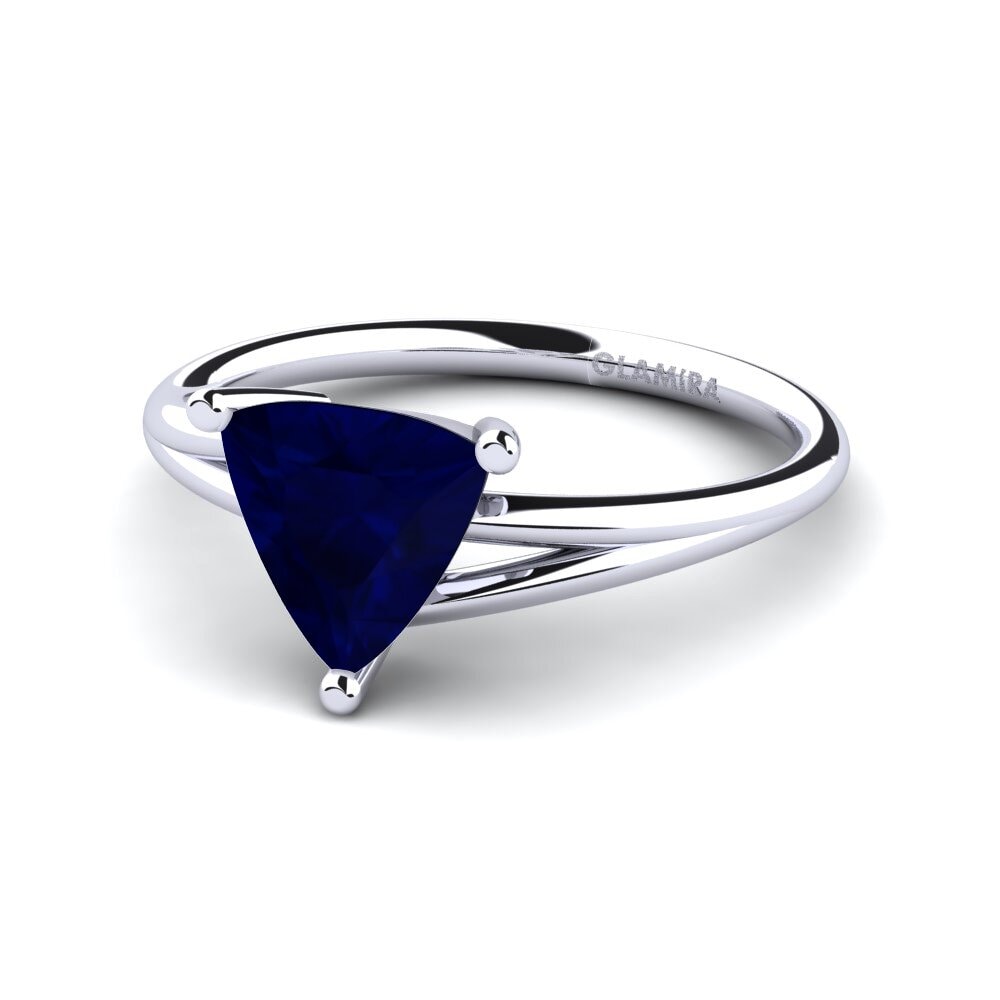Trillion Sapphire Engagement Ring Saletta