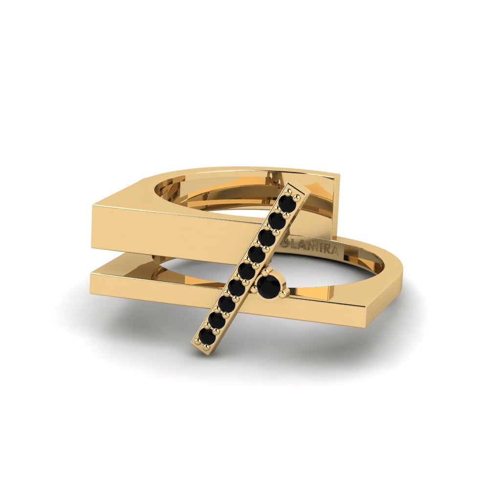 Zafiro negro Anillo Salita