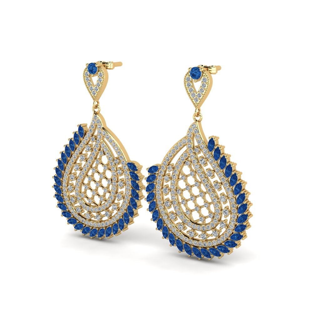 Dark Blue Zirconia Earring Salley