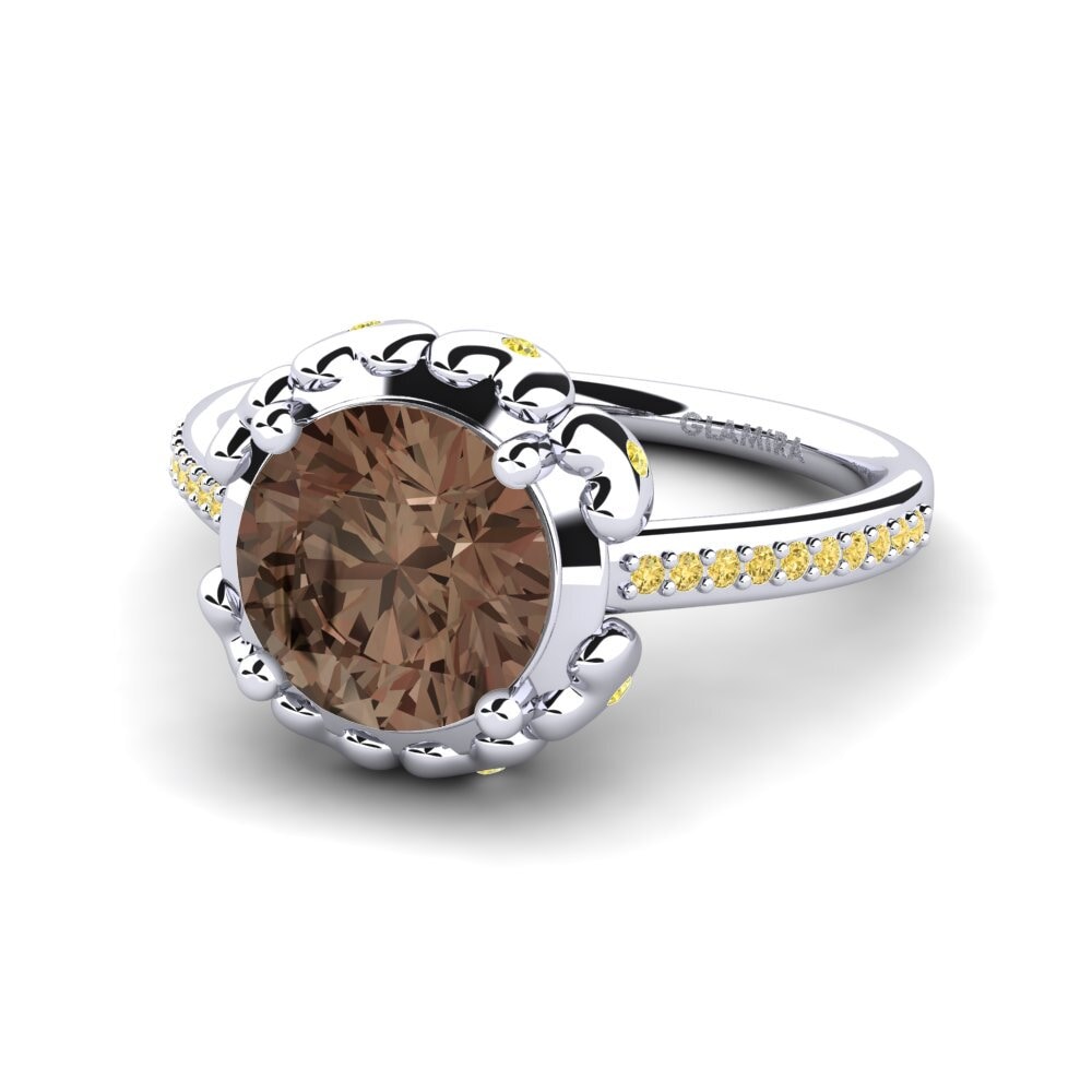 Smoky Quartz Engagement Ring Samina