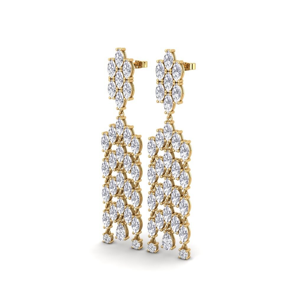 Samsel Compre Pendiente de mujer Samsel en corte Pera 0.34 Quilates 9k Oro ...