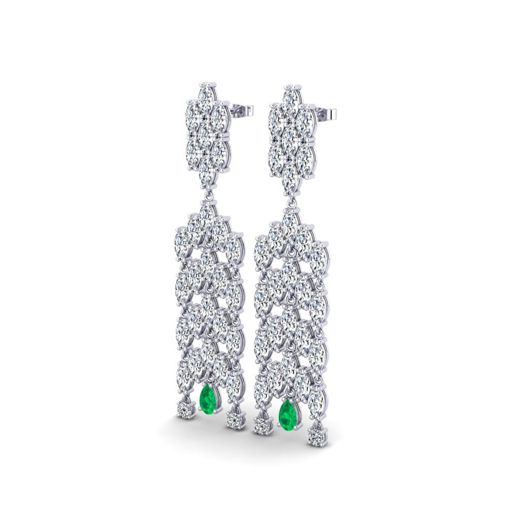 Émeraude Boucle d'oreille femme Samsel