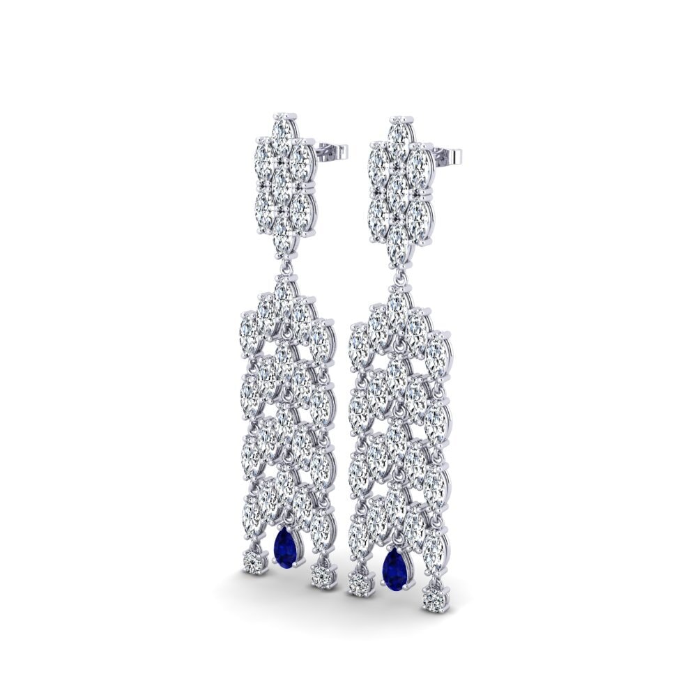 Saphir Boucle d'oreille femme Samsel