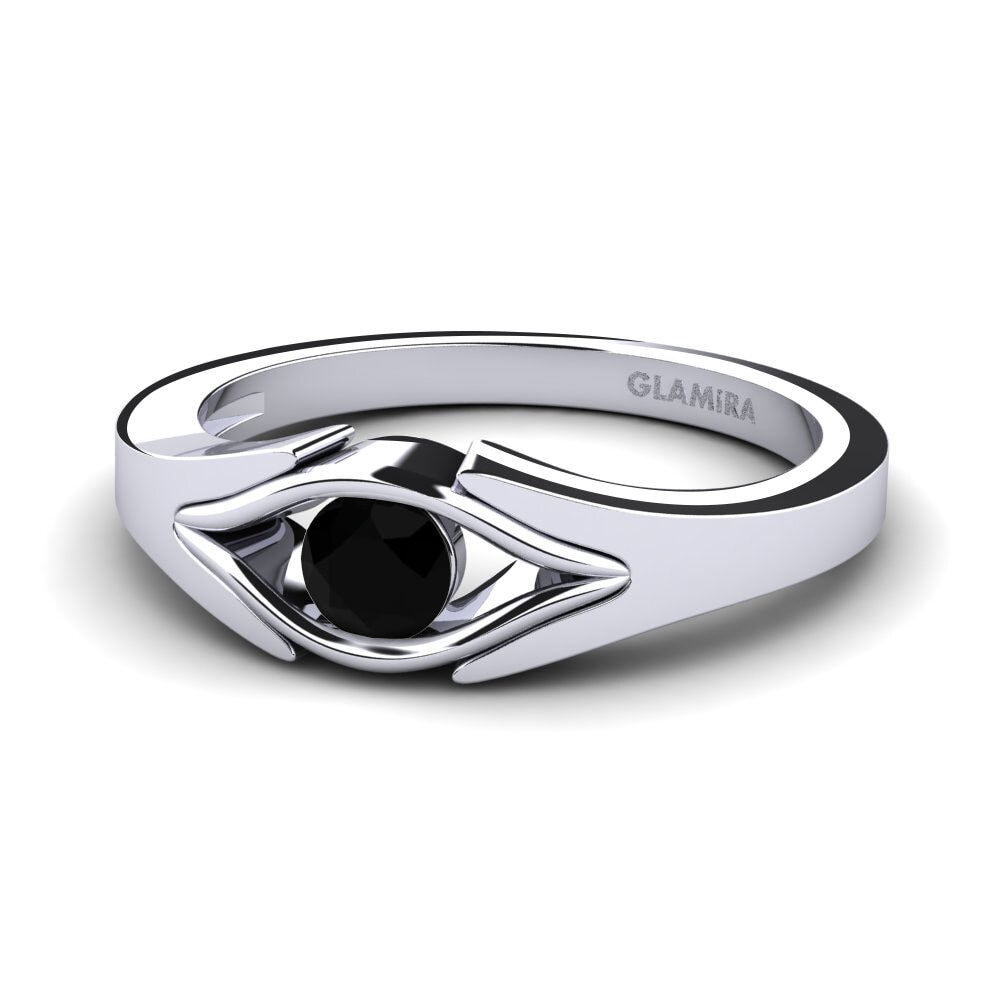 Black Onyx Engagement Ring Samy