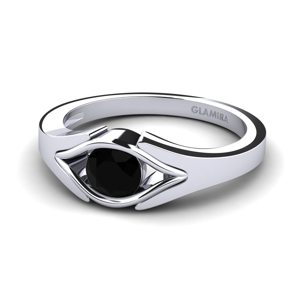 Black Sapphire Engagement Ring Samy 0.5 crt
