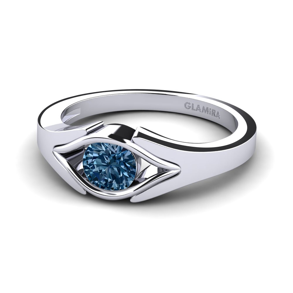 Blue Diamond Engagement Ring Samy 0.5 crt