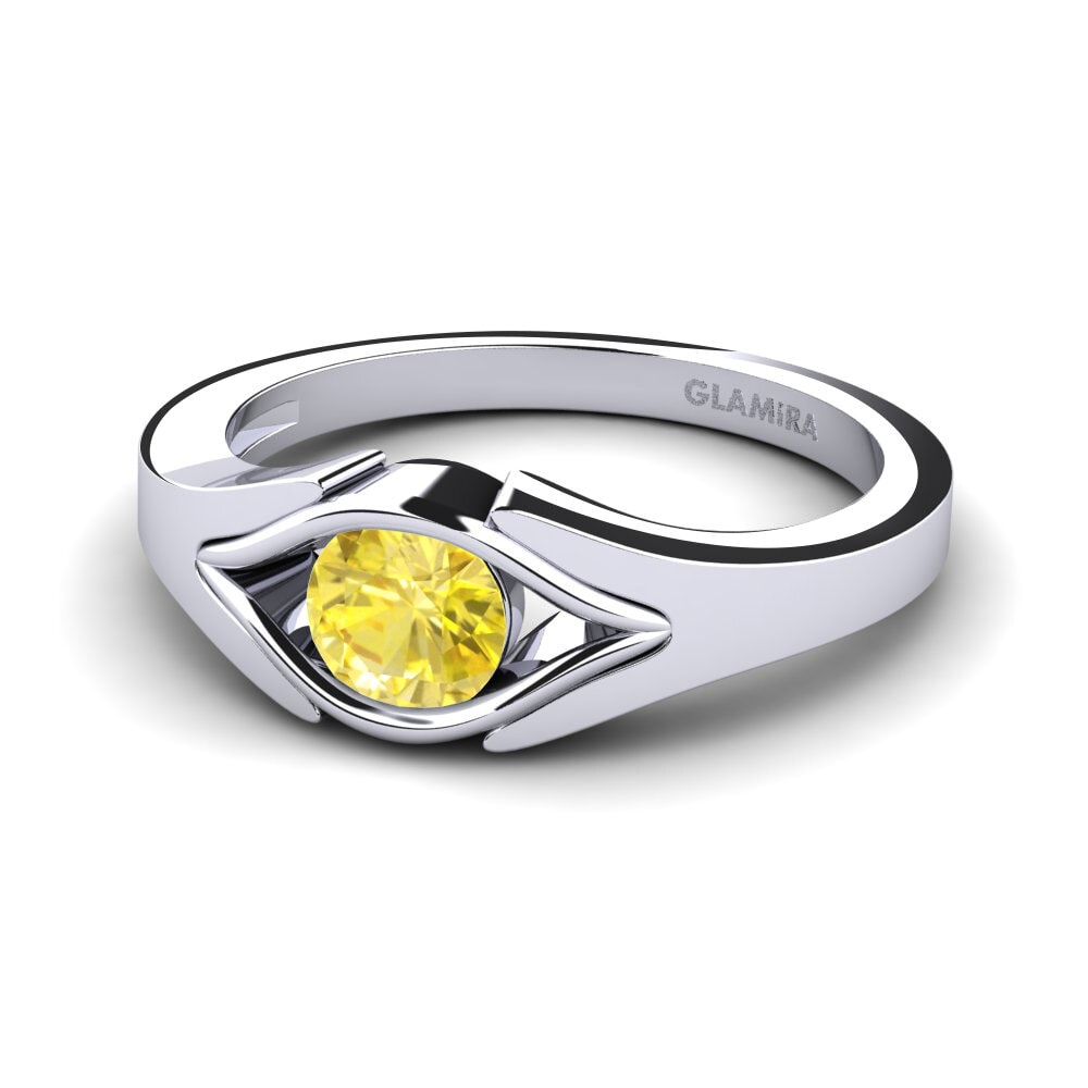 Yellow Sapphire Engagement Ring Samy 0.5 crt