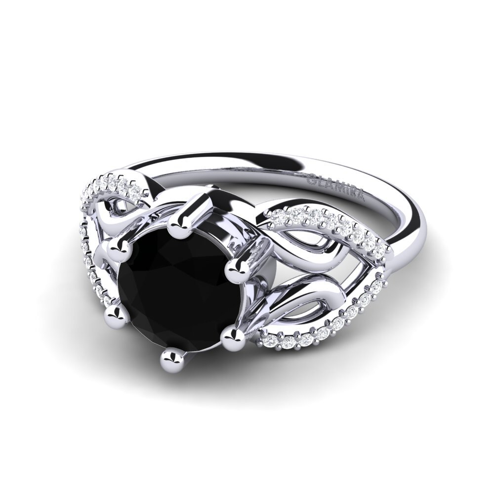 Black Diamond Engagement Ring Sandrine