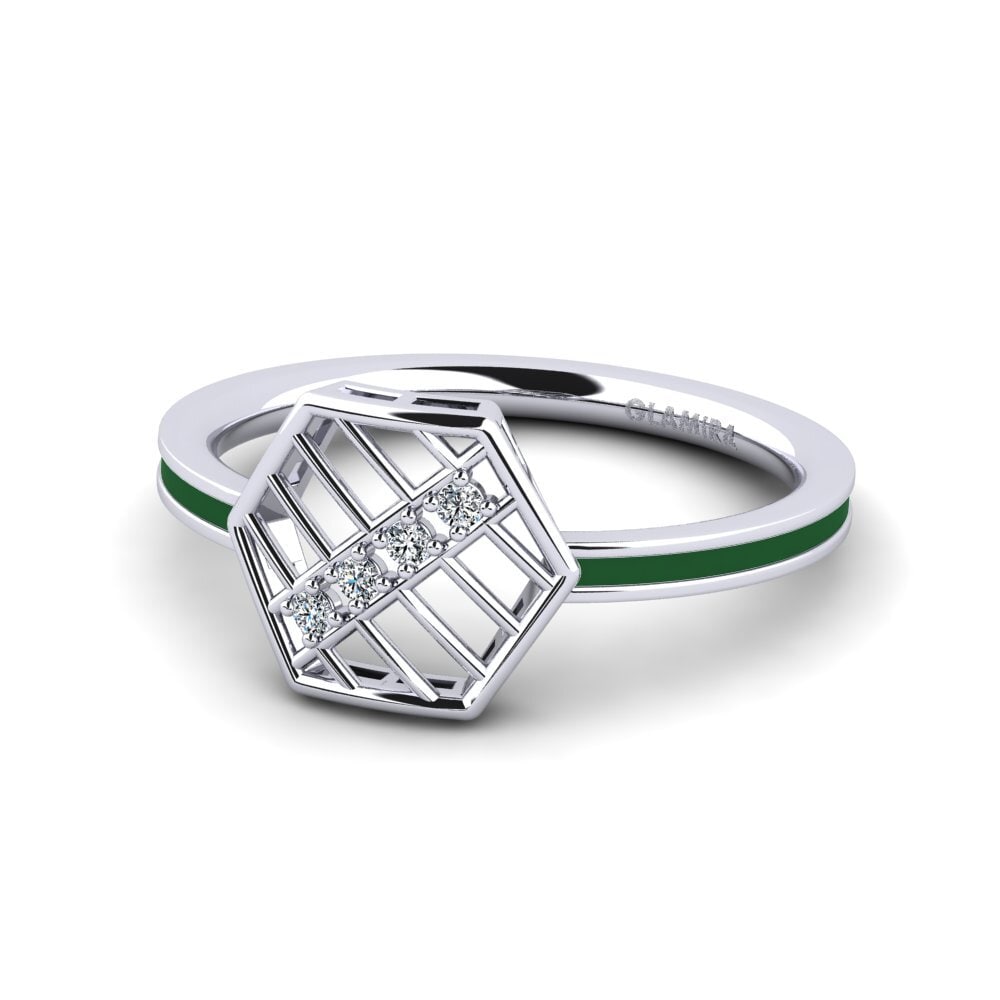 White Silver Ring Sanicrocas