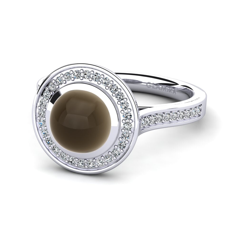 Cabochon Smoky Topaz Ring Sanrica