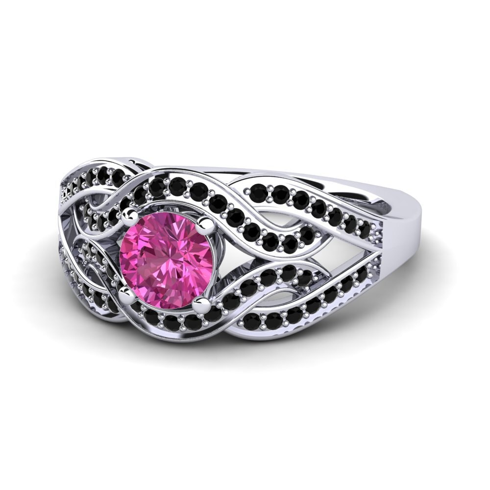 Pink Topaz Engagement Ring Santa
