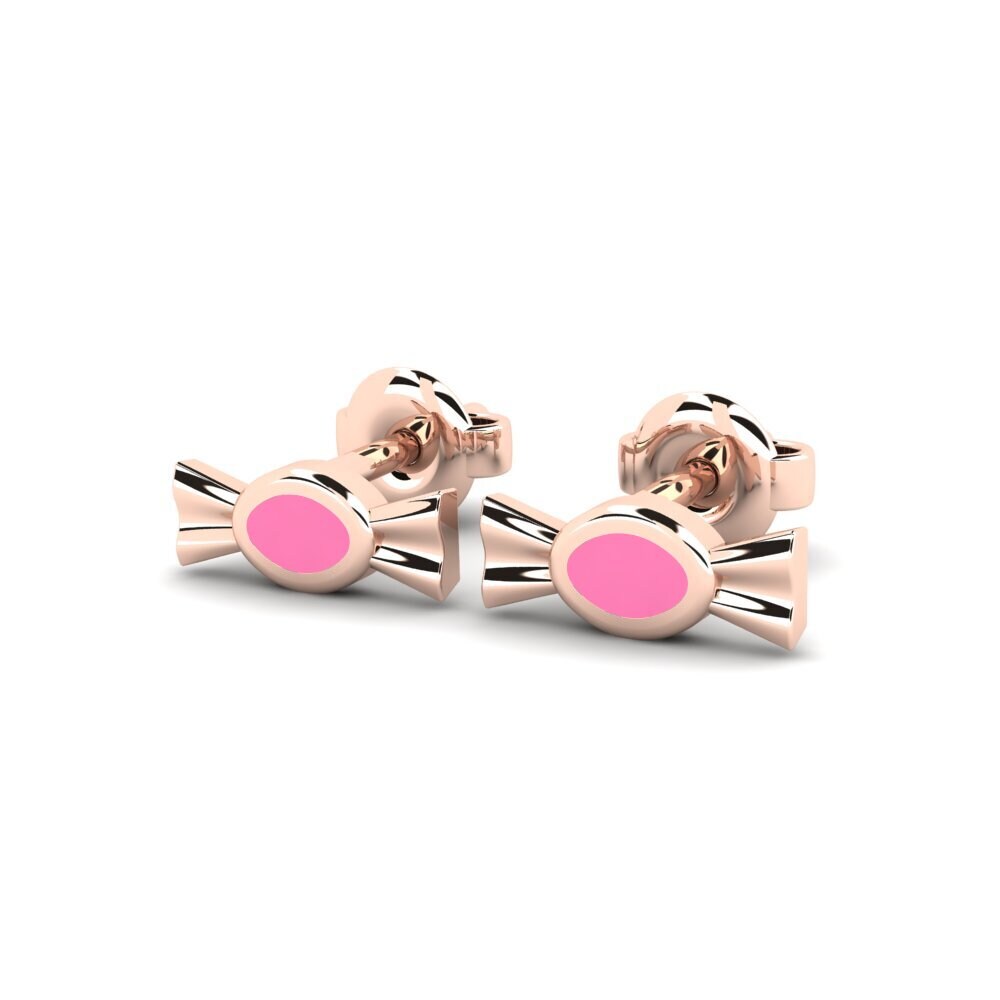 18ct Rose Gold Kid's Earring Sapuraizu