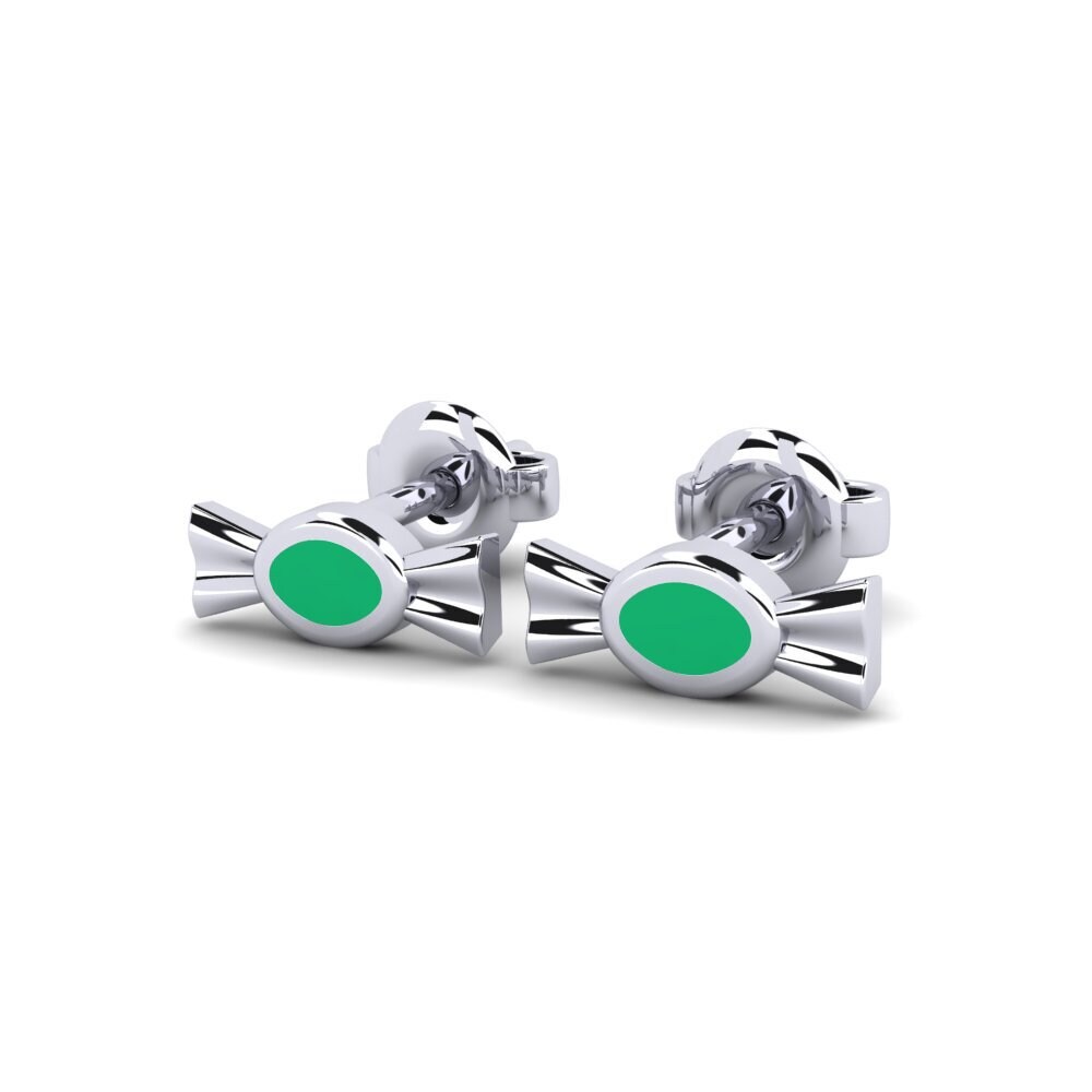 White Silver Kid's Earring Sapuraizu