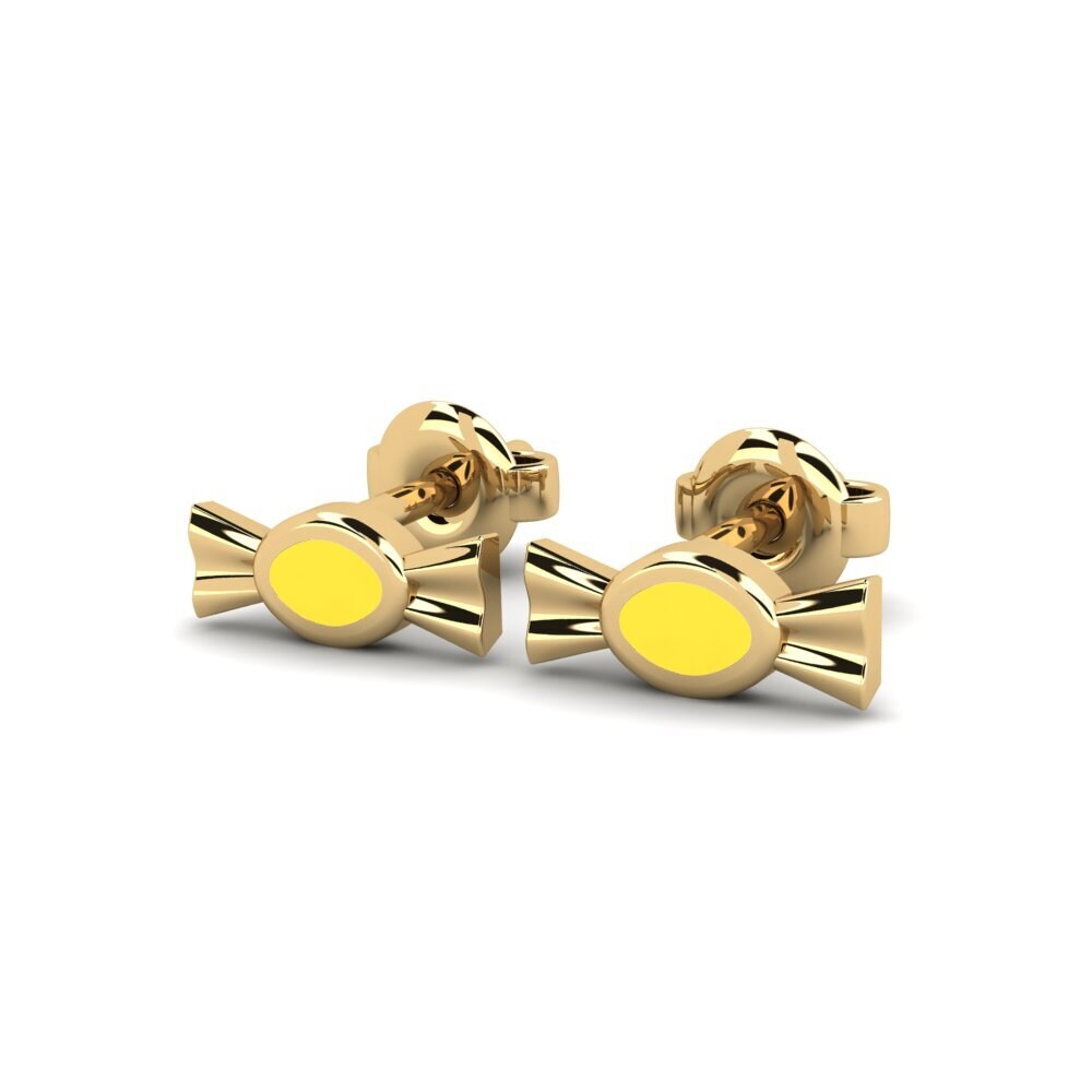 9ct Yellow Gold Kid's Earring Sapuraizu