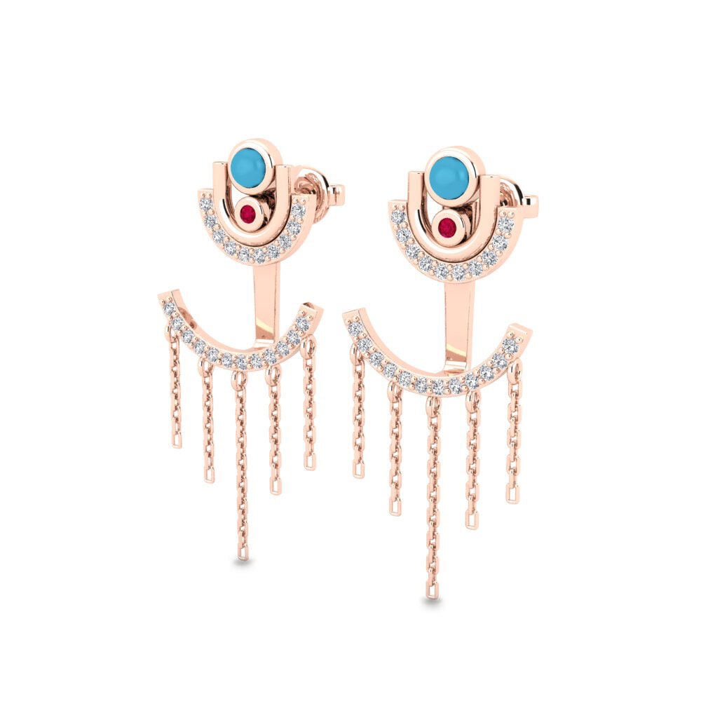 14k Rose Gold Women's Earring Sarese