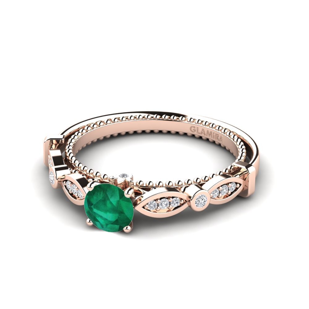 Emerald Engagement Ring Sariel
