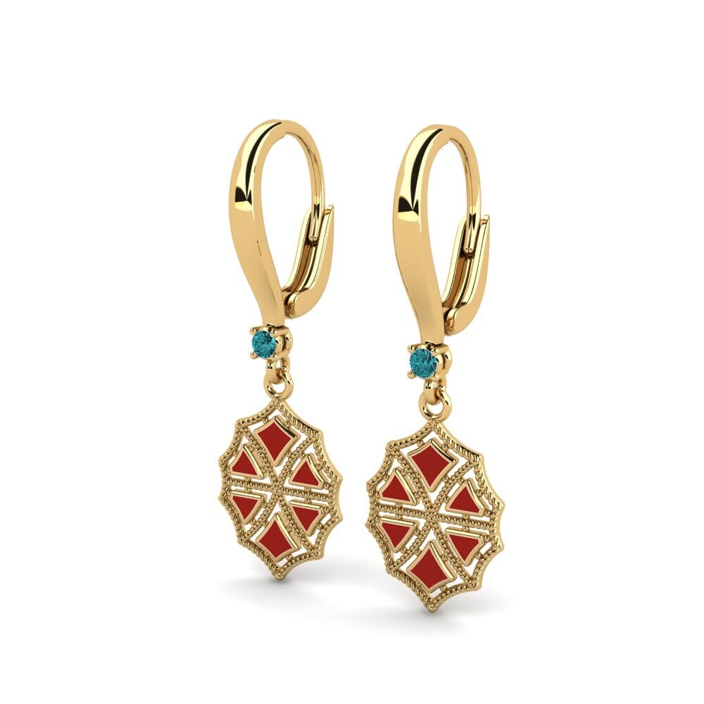 Diamante Azul Pendiente de mujer Sark