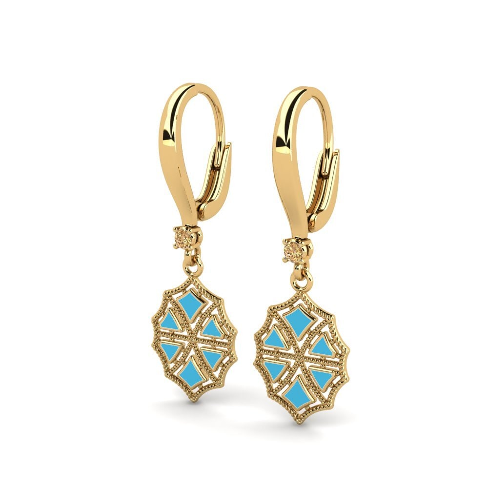 Diamante Marrón Pendiente de mujer Sark