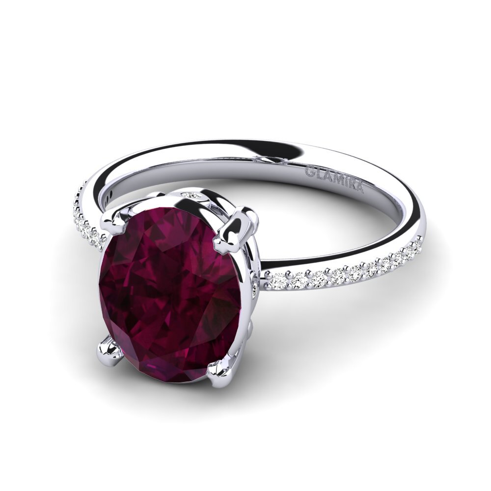 Granate Rhodolite Anillo de compromiso Sarolta