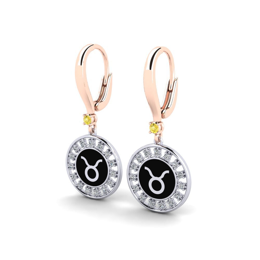 Saphir Jaune Boucle d'oreille femme Sarsocal - Taurus