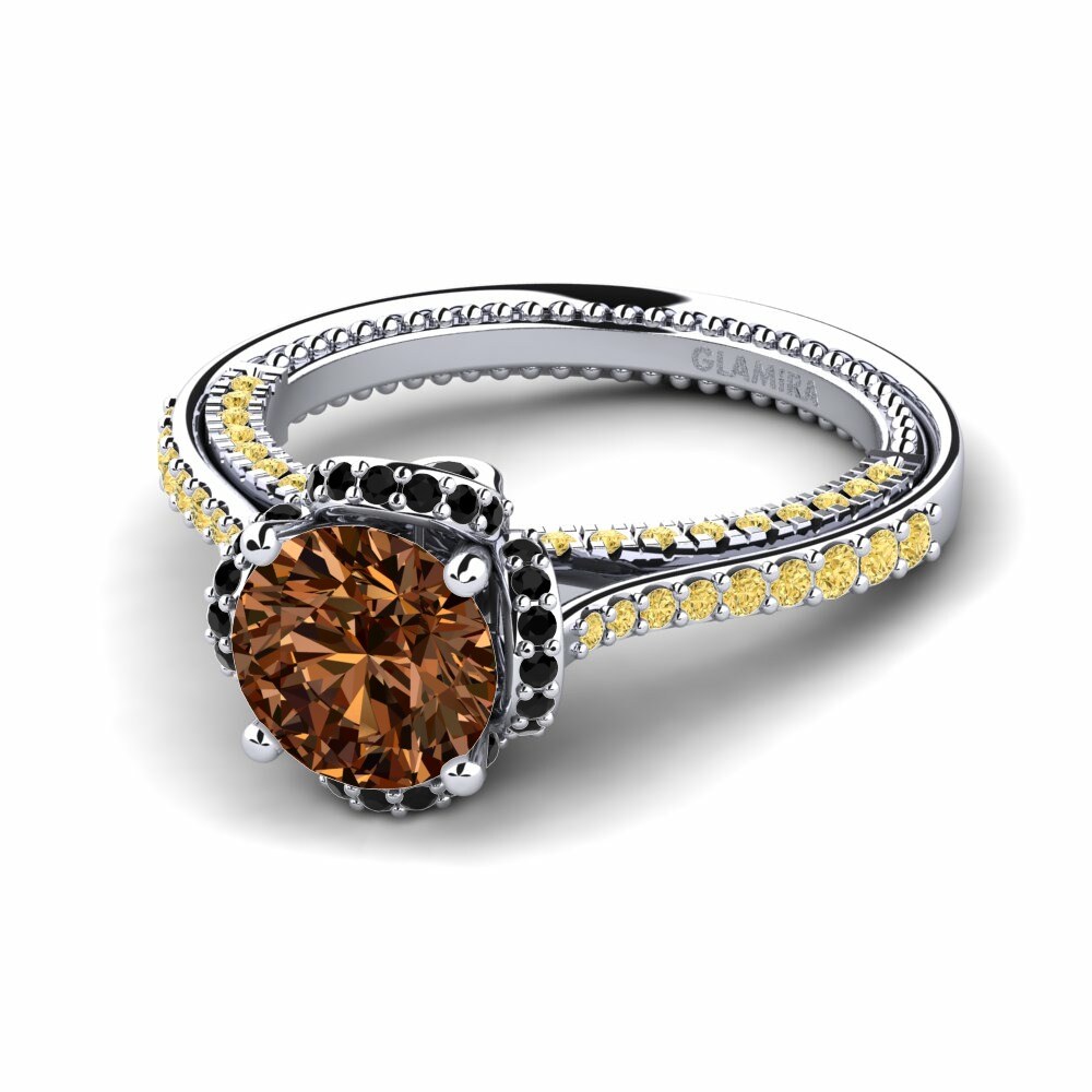 Brown Diamond Engagement Ring Sashenka