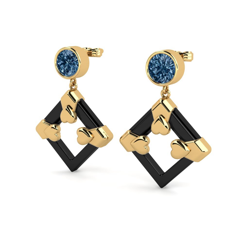Blauer Diamant Damen ohrring Satcher