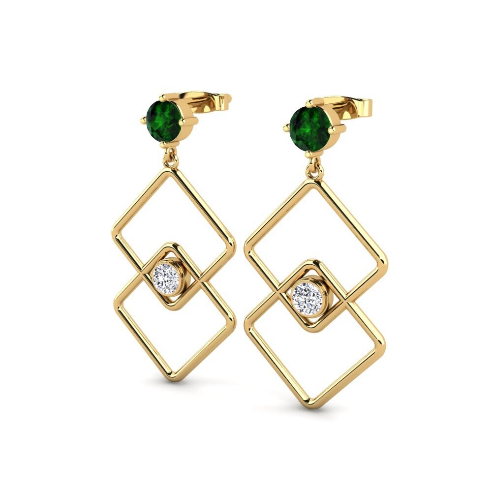 Đá Tourmaline Xanh / Bích tỷ Bông tai nữ Sater