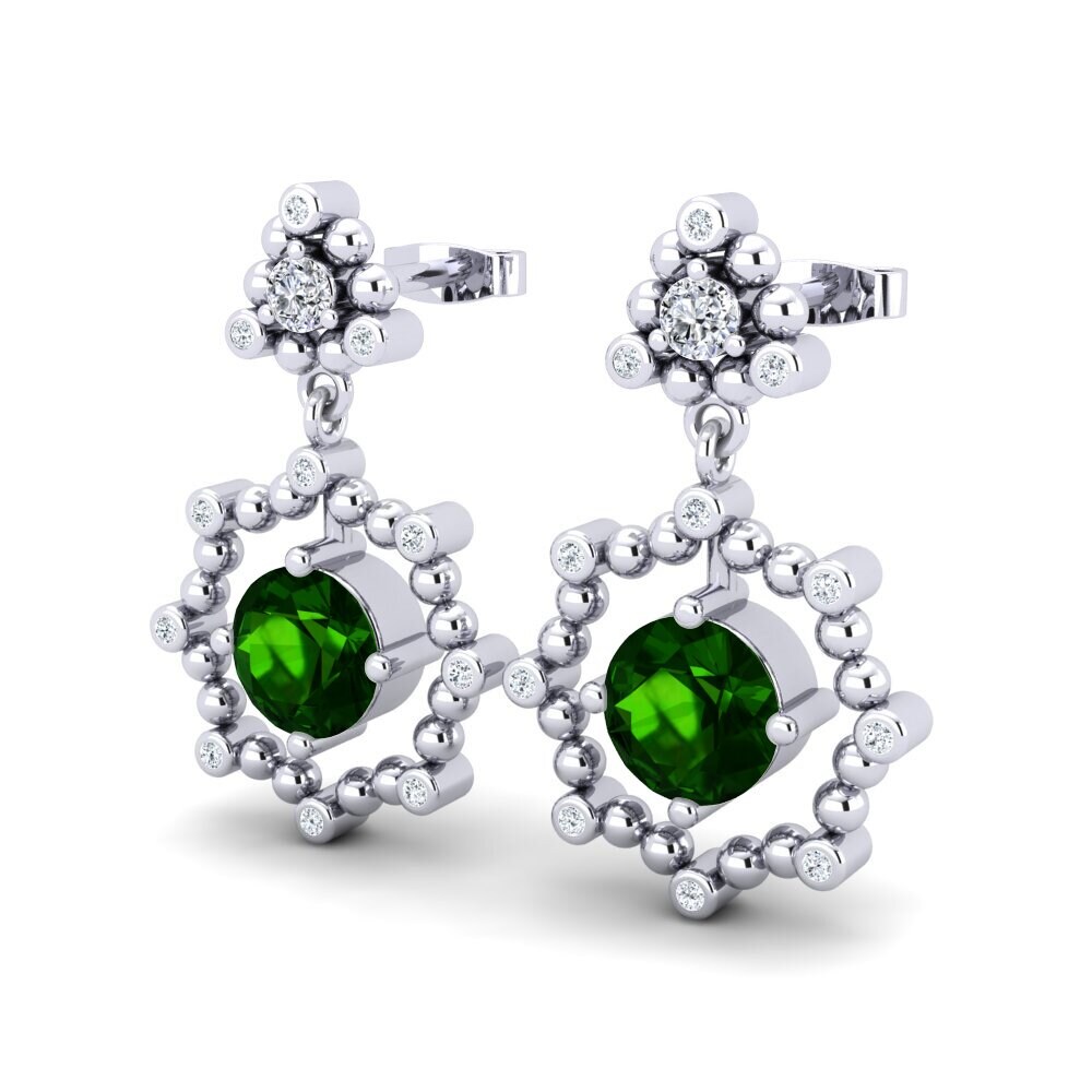 Green Tourmaline Women's Earring Saturnina