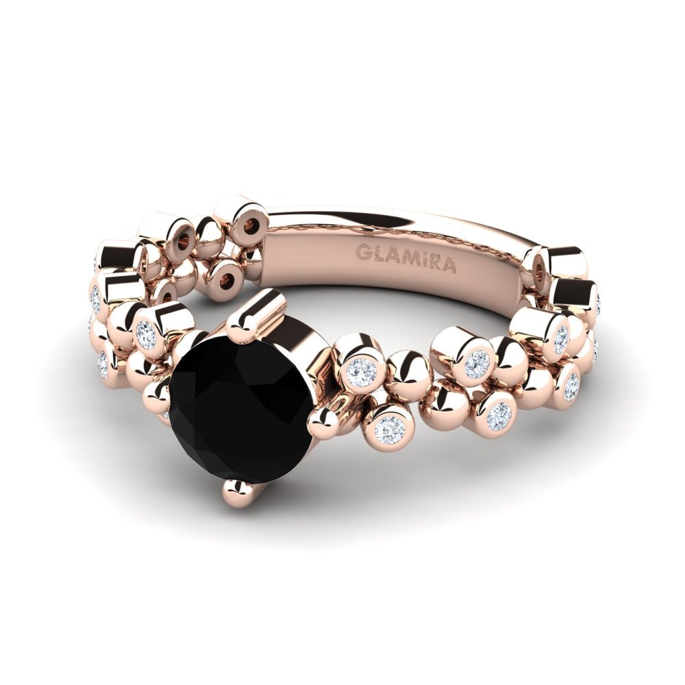 Black Diamond Engagement Ring Saturnina