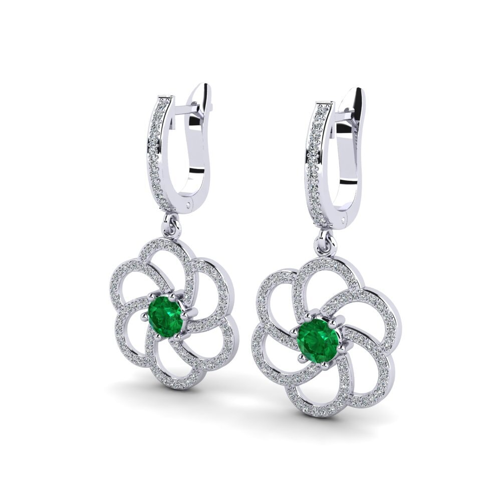 Emerald (Lab Created) Women's Earring Sauers