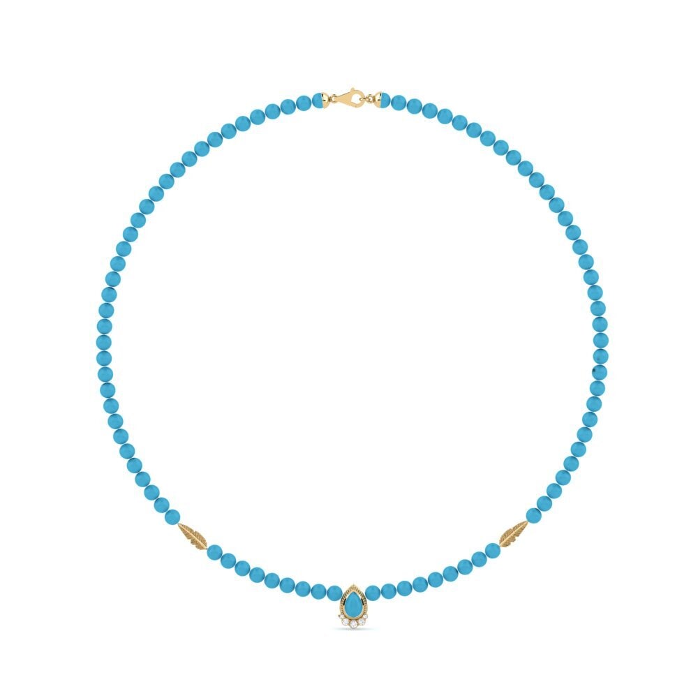 Or Jaune 375 Collier pour femme Sauke