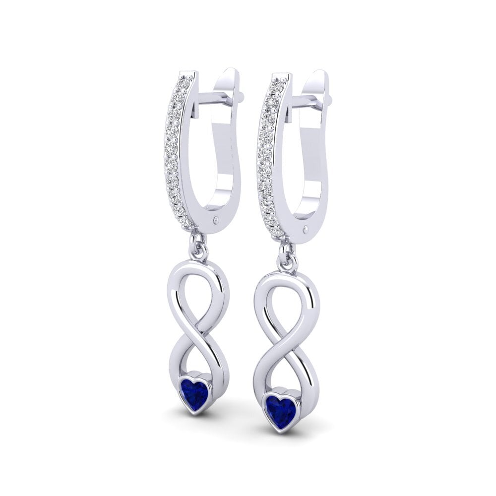 18ct White Gold Sapphire Women's Earring Sauvetage