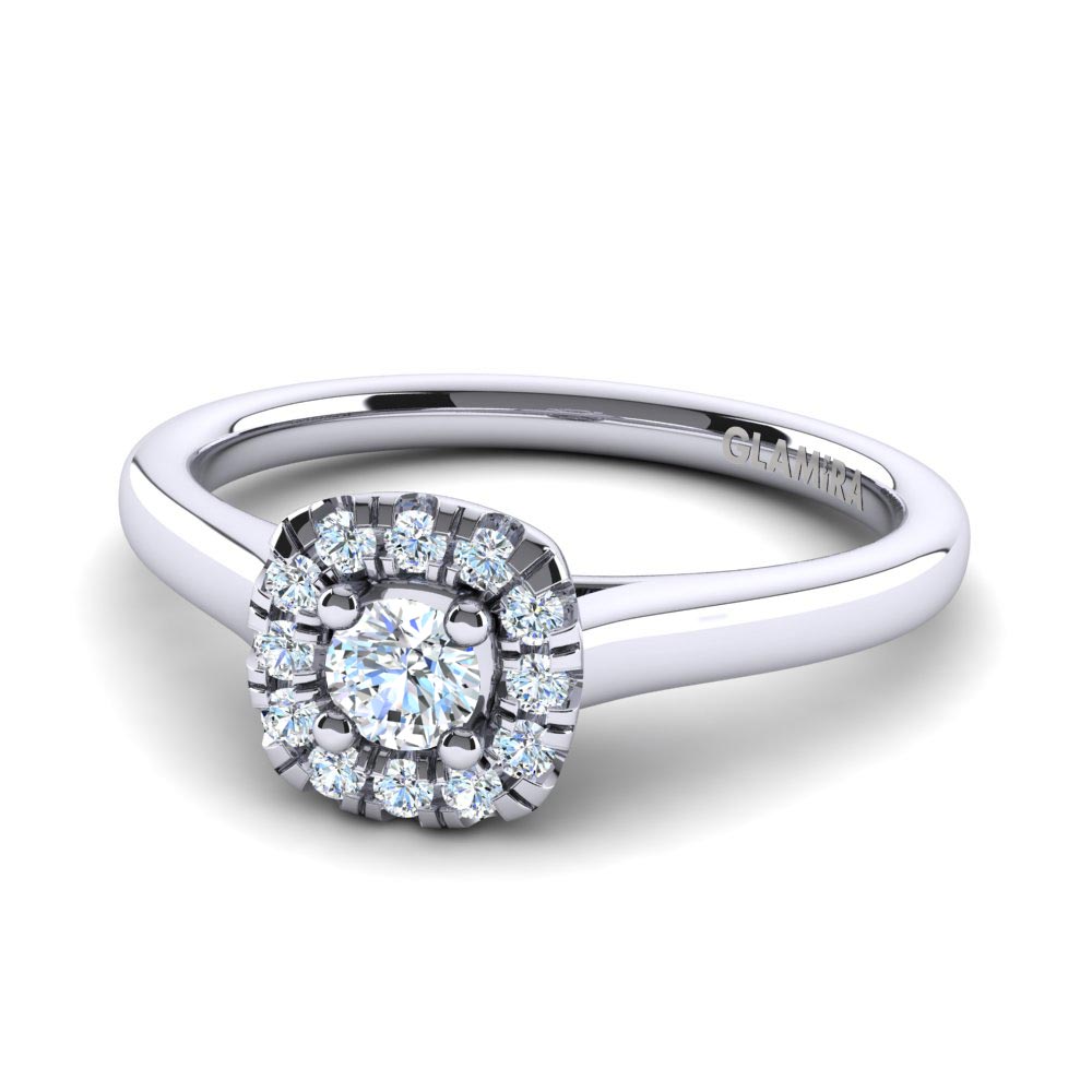 14k White Gold Engagement Ring Savanna 0.1 crt