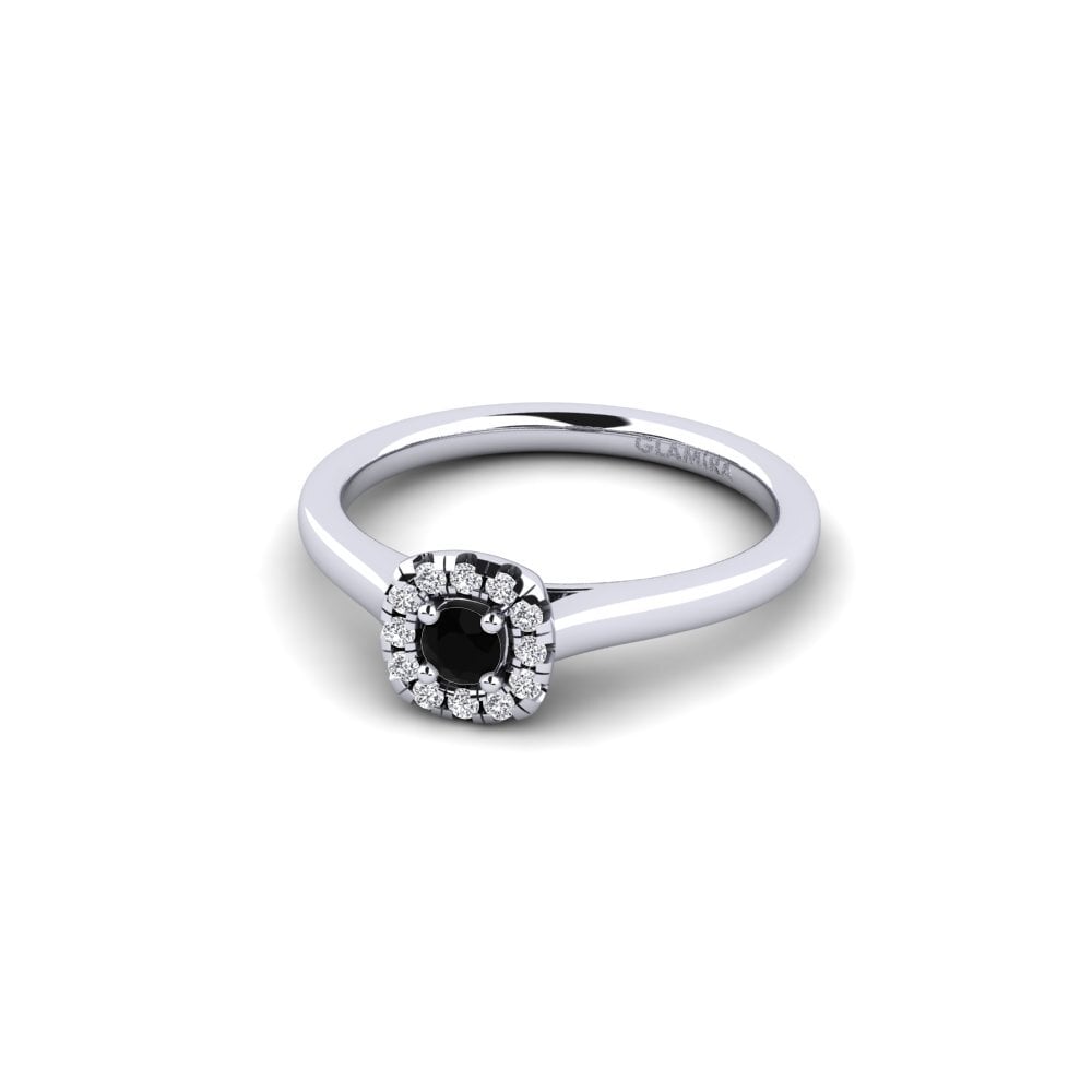 Zafiro negro Anillo de compromiso Savanna