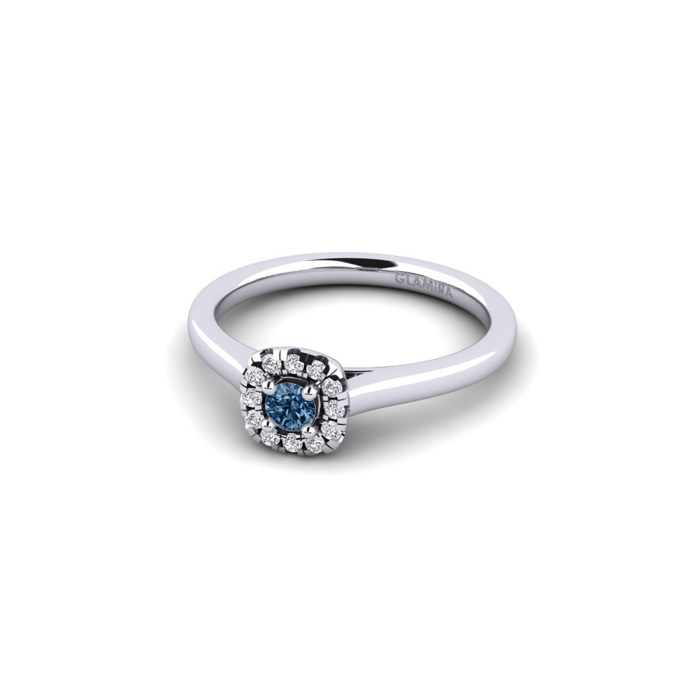 Blue Diamond Engagement Ring Savanna 0.1 crt