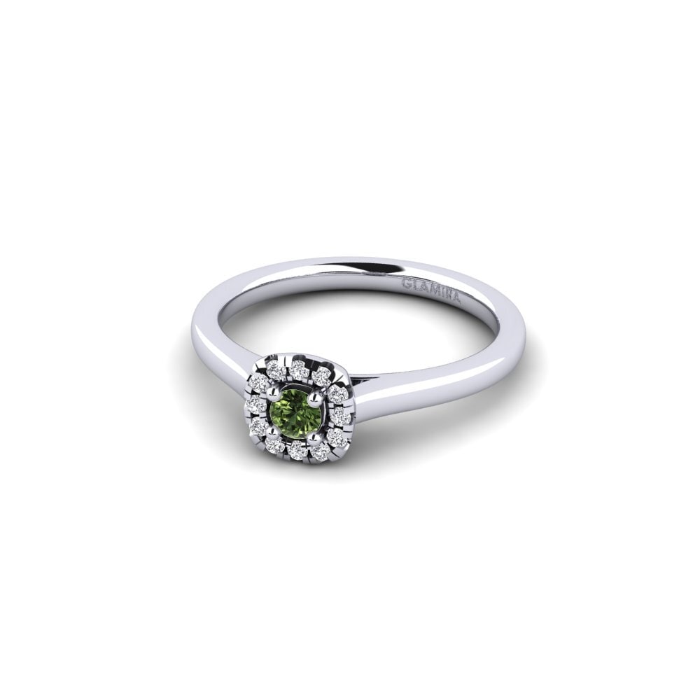 Zafiro Verde Anillo de compromiso Savanna 0.1 crt